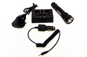 The VISION 365 UV LED Blacklight Torch Kit Consists of: 1 x  Vision 365 Blacklight UV torch, 1 x Battery charger, 1 x 240 volt charging lead, 1 x Car charging Lead, 1 x Battery + 1 x Spare Battery